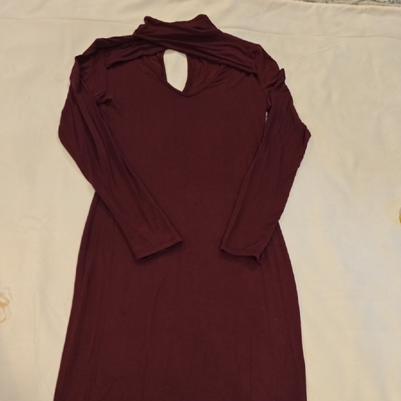 Burgundy Bodycon Dress - Picture 1 of 7